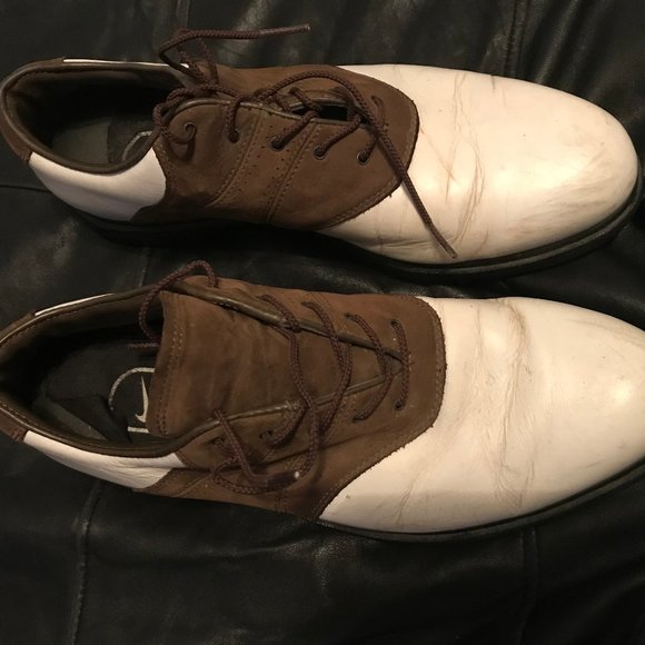 Nike Classic Golf Shoes White & Dark Khaki - Picture 6 of 7